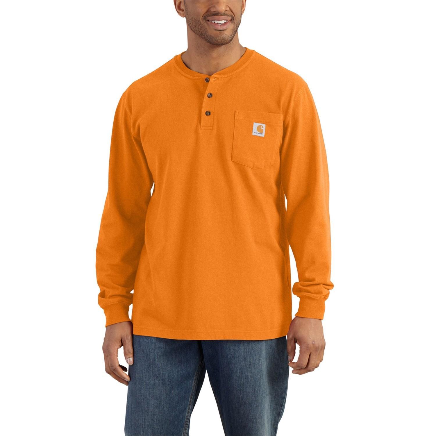 Carhartt K128 Workwear Pocket Loose Fit Henley Shirt - Long Sleeve, Factory Seconds Product Image