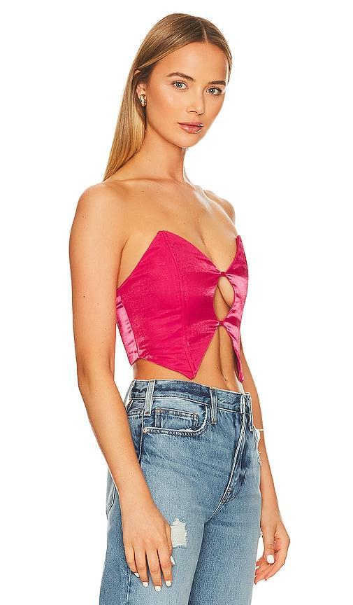 superdown Clara Cut Out Top in Hot Pink - Pink. Size L (also in XXS, M). Product Image