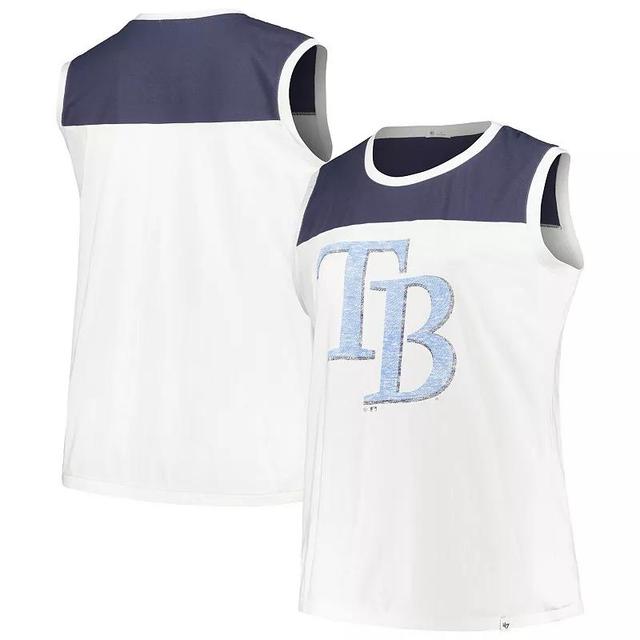 Womens 47 /Navy Tampa Bay Rays Plus Size Waist Length Muscle Tank Top Product Image