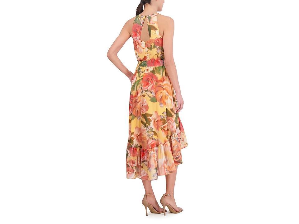 Vince Camuto Chiffon Halter High Low Midi Multi) Women's Dress Product Image