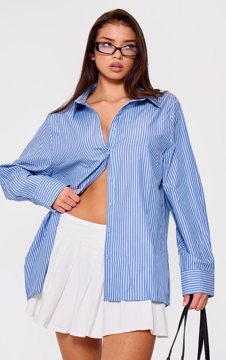 Blue Stripe Oversized Shirt product image