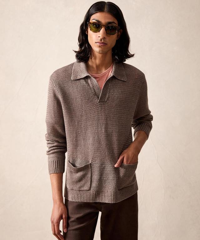 Linen Popover Sweater in Umber Product Image