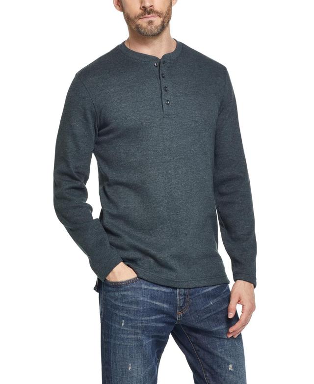 Weatherproof Vintage Mens Long Sleeved Waffle Henley T-shirt Product Image