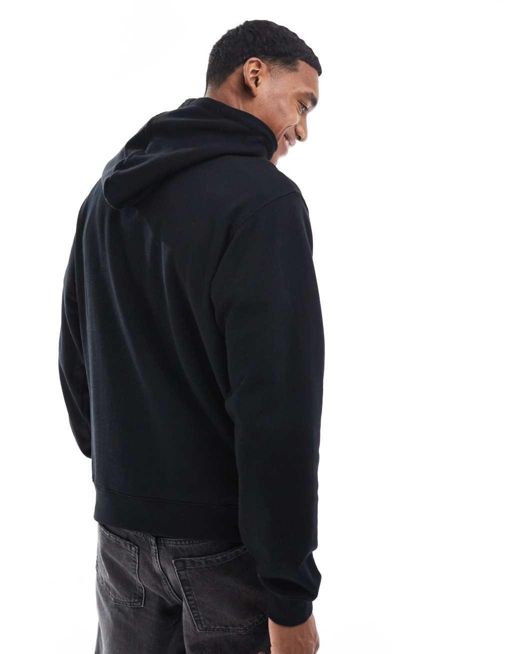 Jack & Jones super oversized hoodie in black  Product Image