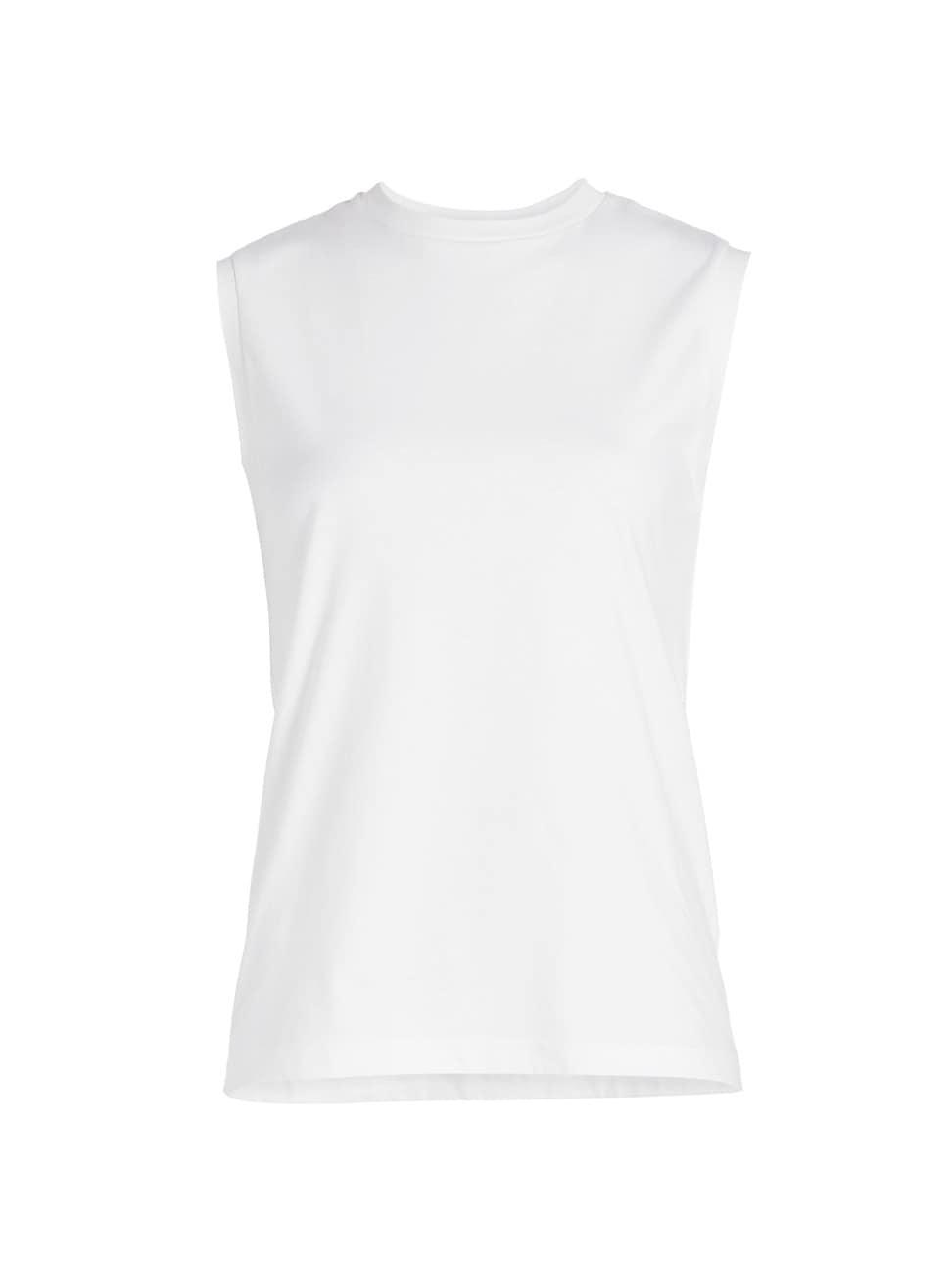 Womens Crewneck Cotton Jersey Tank Product Image