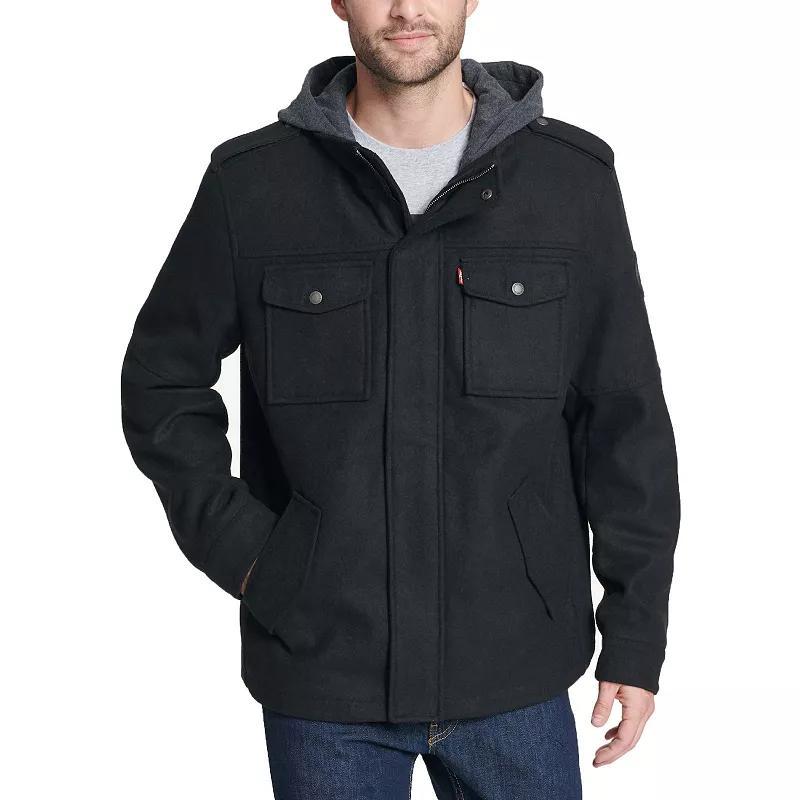 Mens Levis Wool Blend Hooded Jacket Product Image