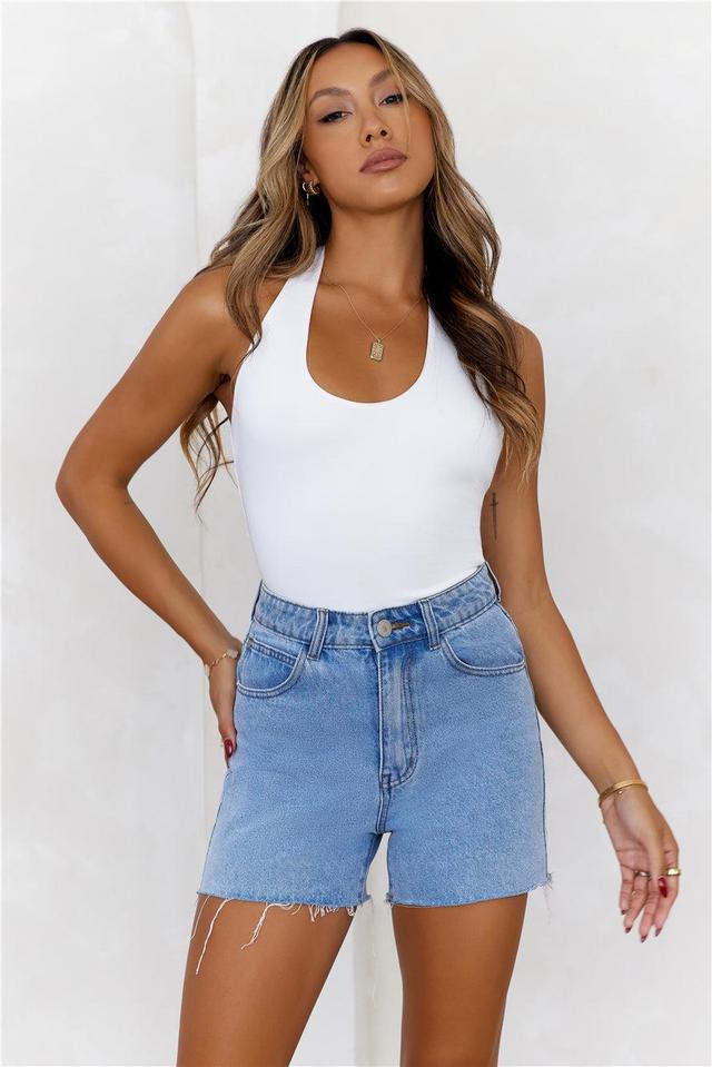 HELLO MOLLY BASE Going Viral Halter Top White Product Image