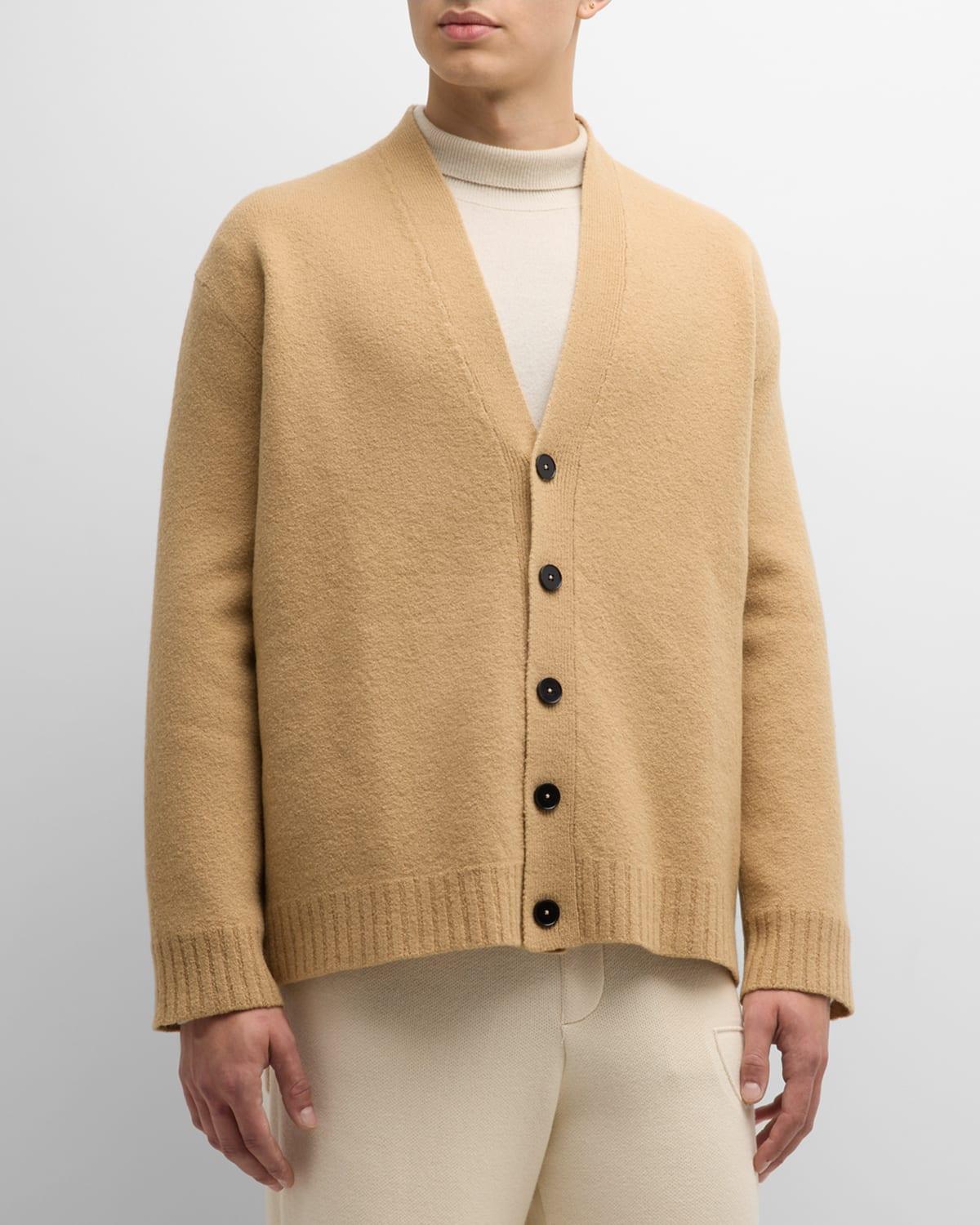 Mens Boiled Wool Cardigan Product Image