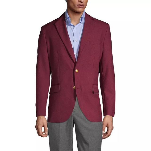 Mens Lands End Hopsack Blazer Blue Product Image