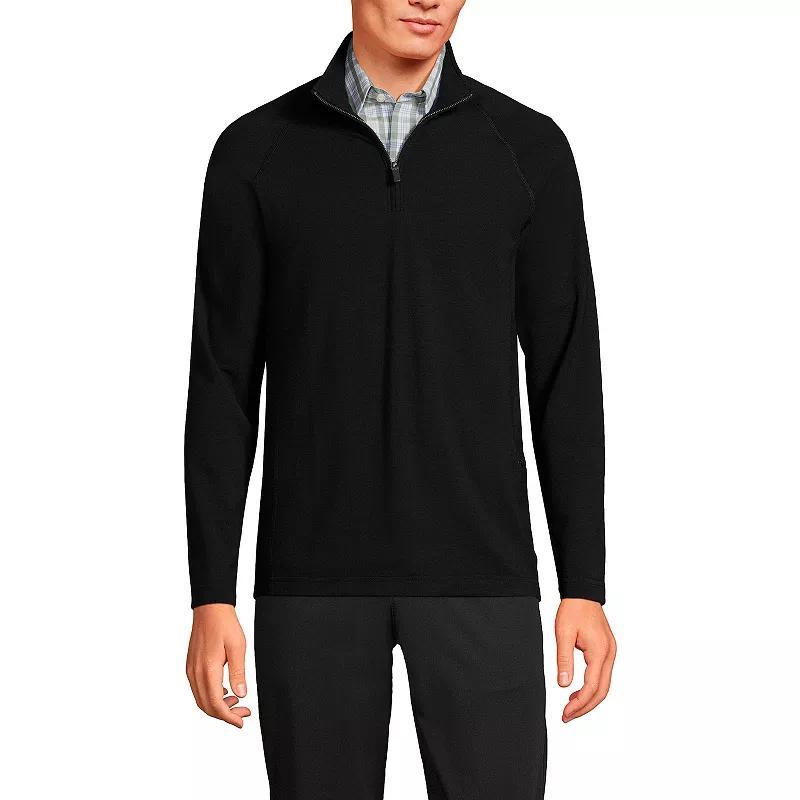 Lands End Mens Long Sleeve Raglan Social Active Quarter Zip Product Image