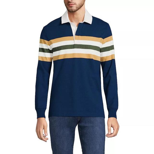 Mens Lands End Striped Rugby Shirt Product Image