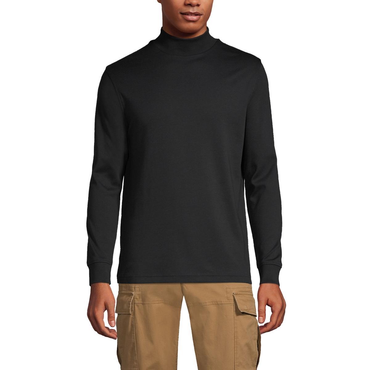 Lands End Mens Super Soft Supima Mock Turtleneck Product Image