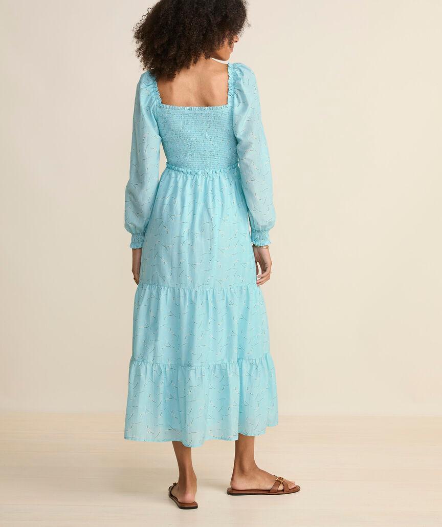 Tiered Smocked Long Sleeve Dress Product Image