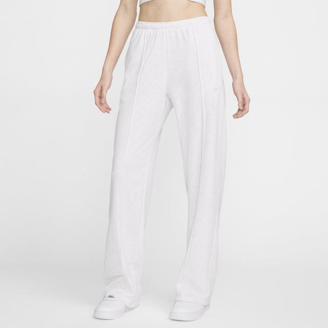 Womens Nike Sportswear Chill Terry Mid-Rise French Terry Open-Hem Sweatpants Product Image