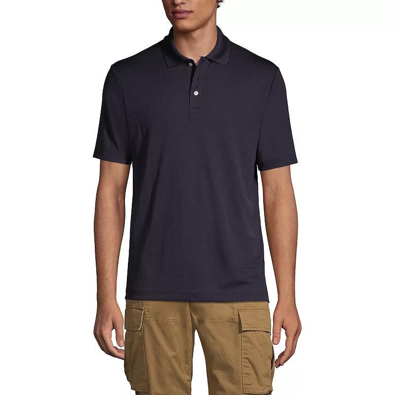 Mens Tall Lands End School Uniform Solid Active Polo True Blue Product Image