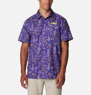 Columbia Mens Collegiate PFG Super Slack Tide Shirt - LSU- Product Image