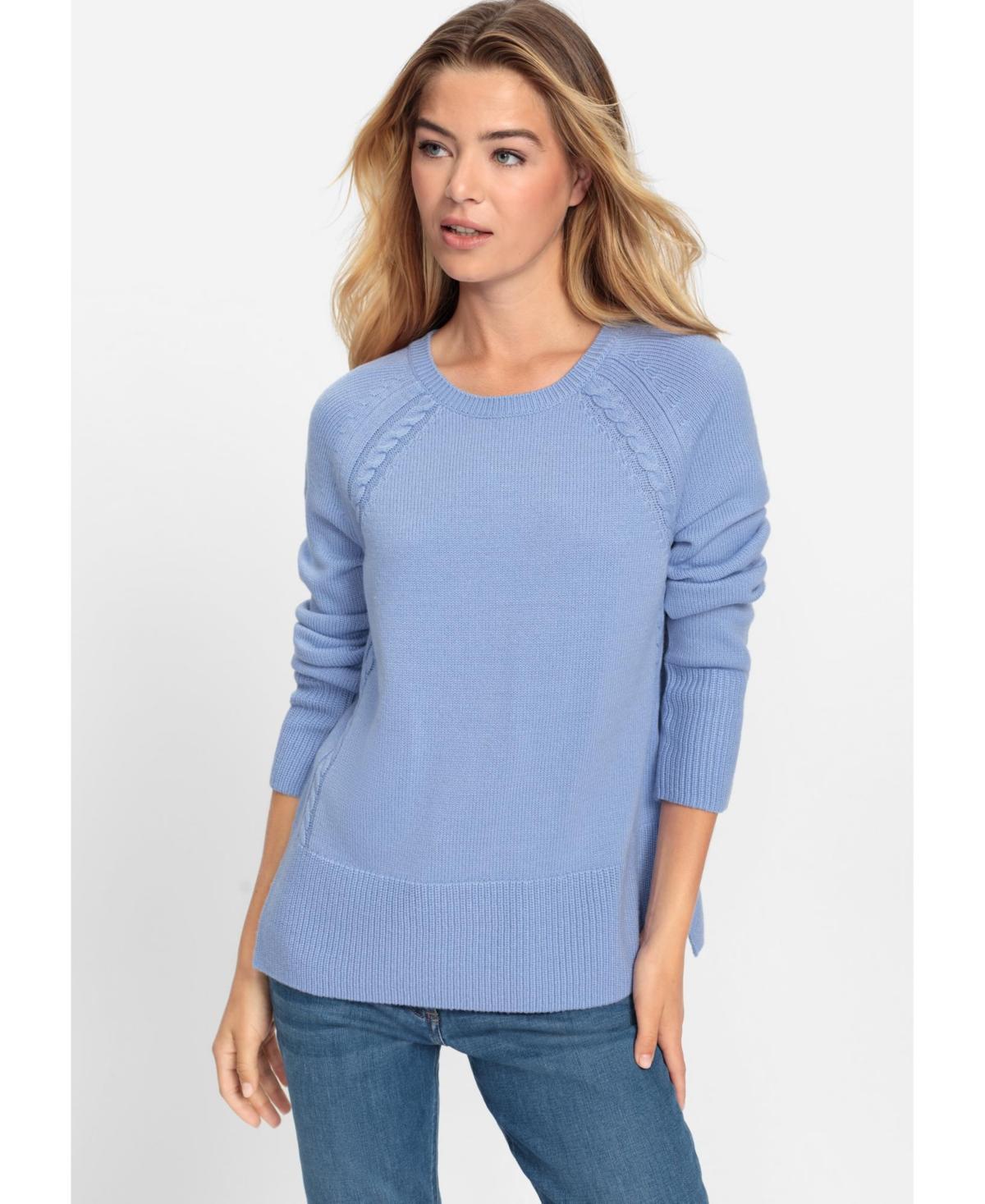 Olsen Womens Merino Wool Blend Cable Pullover Product Image