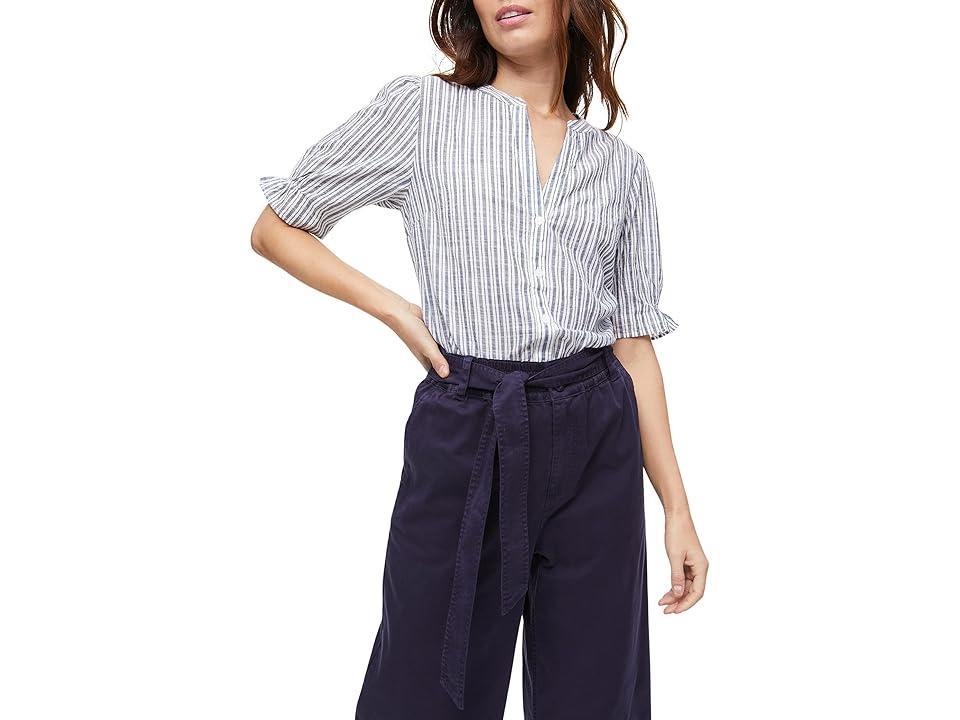 Michael Stars Alessa Button-Down Top (Admiral Stripe) Women's Clothing Product Image