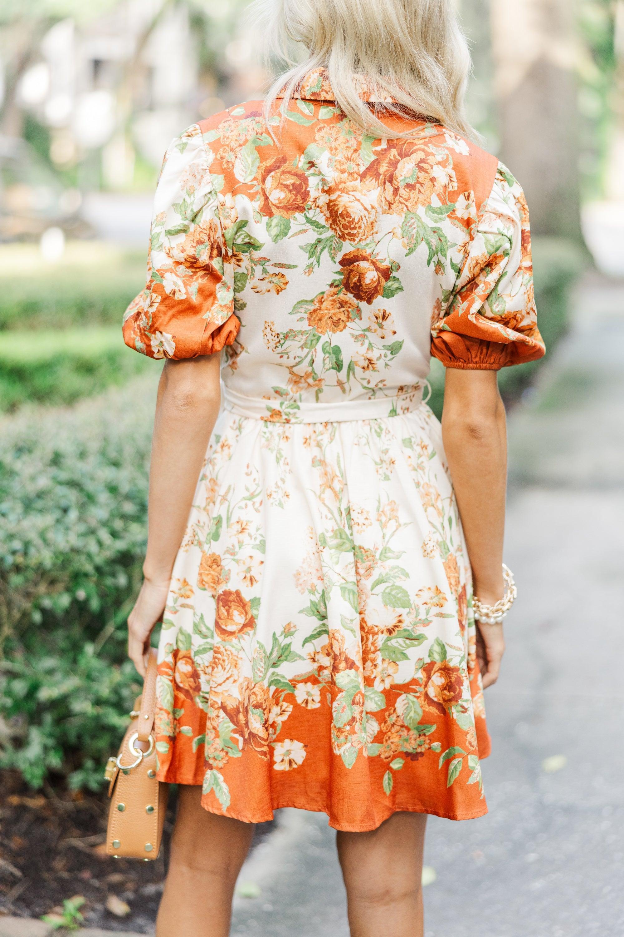 It's On Your Heart Ivory Floral Dress Female Product Image