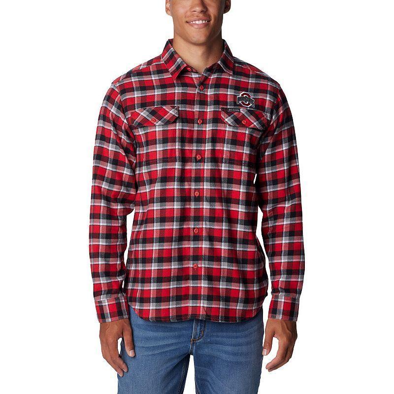 Columbia Scarlet Ohio State Buckeyes Flare Gun Flannel Long Sleeve Shirt, Mens Product Image