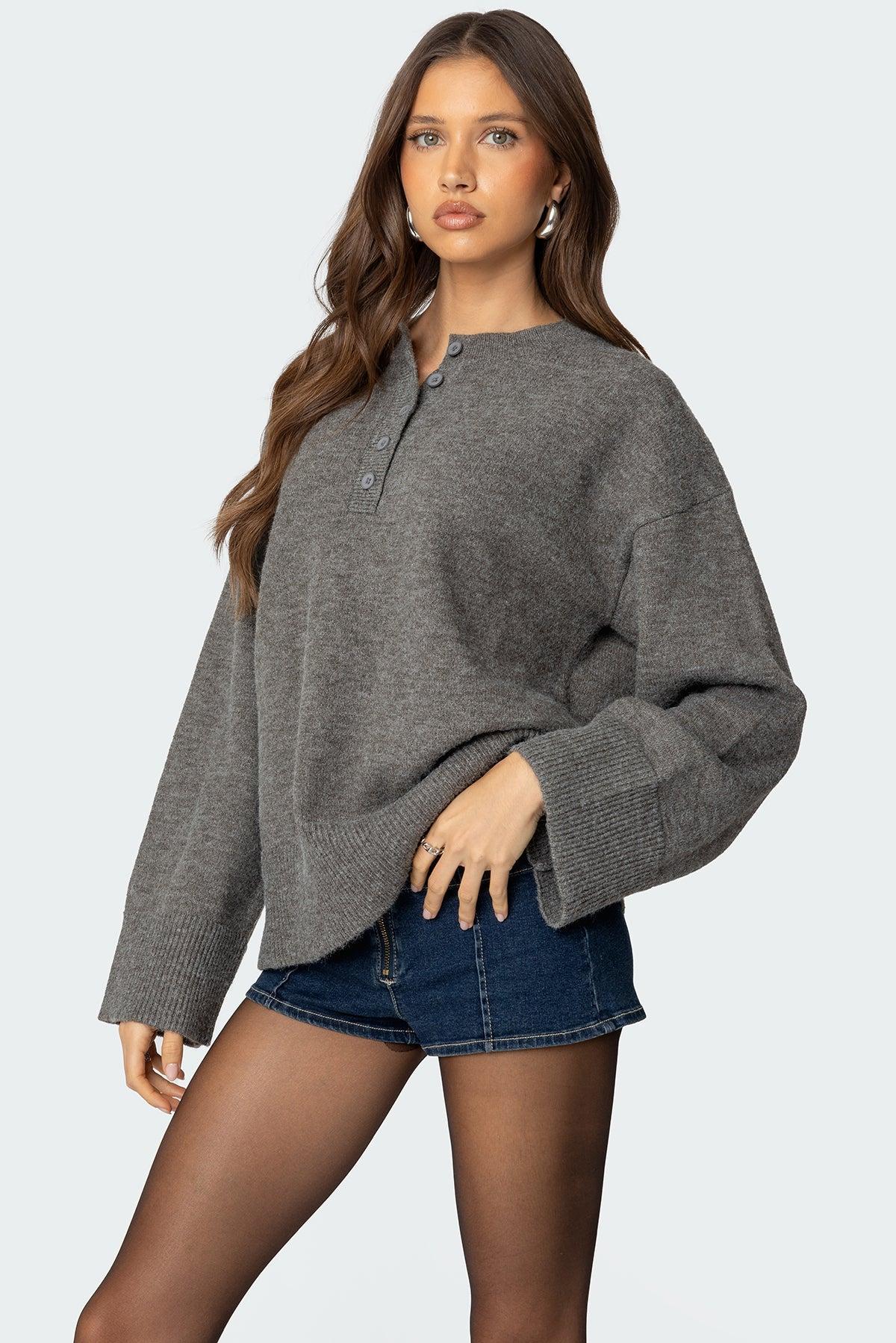 Montana Oversized Button Sweater Product Image