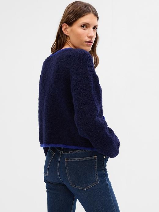Boucle Cropped Sweater Jacket Product Image
