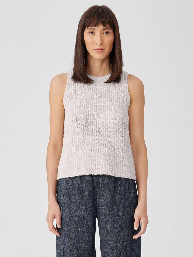 EILEEN FISHER Cotton Fluff Crew Neck Topfemale Product Image