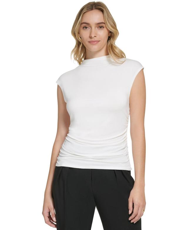 Calvin Klein Womens X-Fit Sleeveless Mock Neck Top Product Image