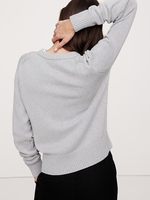 Cotton-Silk Crew-Neck Sweater Product Image