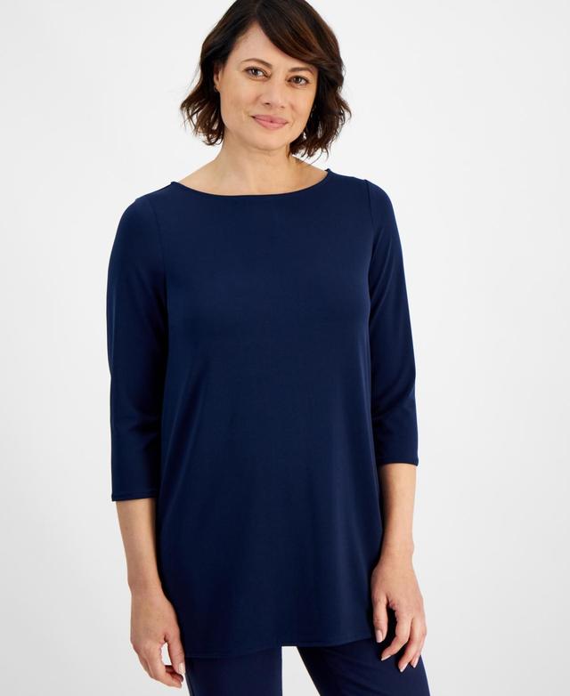 Jm Collection Womens Boat-Neck 3/4-Sleeve Top, Created for Macys Product Image