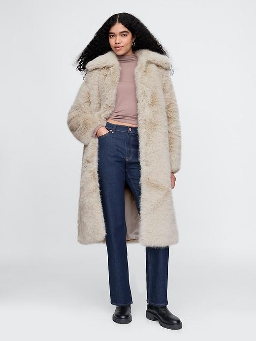 Recycled Faux Fur Coat Product Image