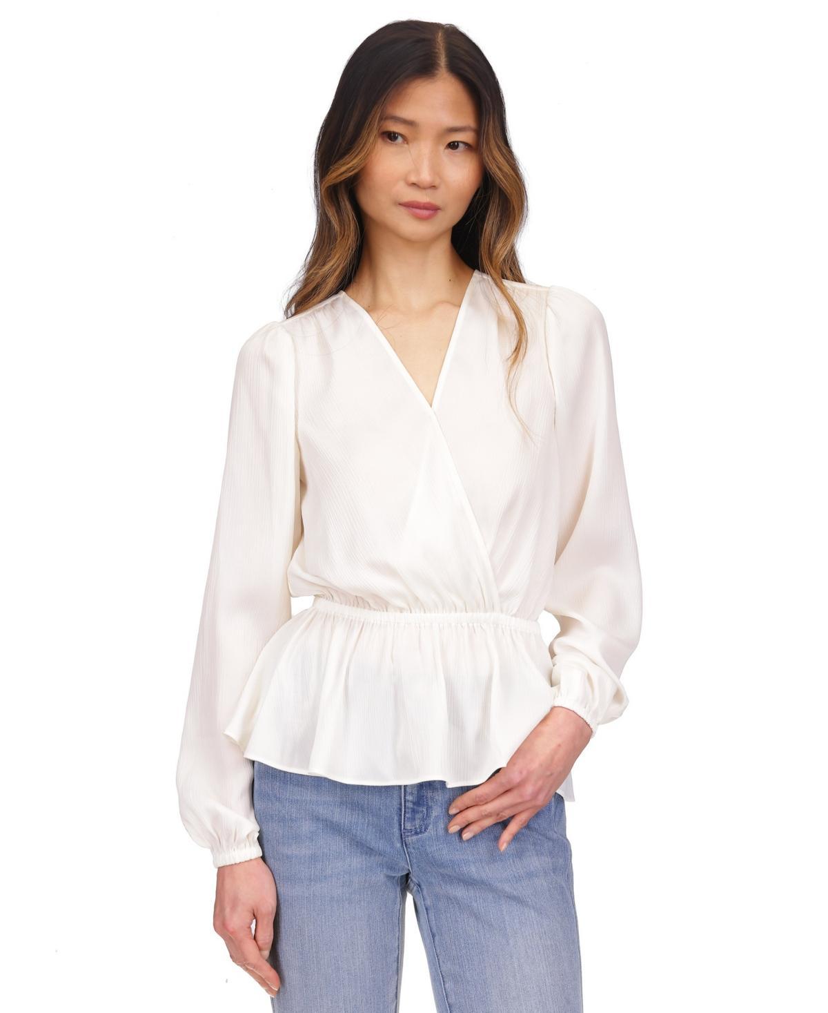 Michael Michael Kors Womens Satin Faux Wrap Top Product Image