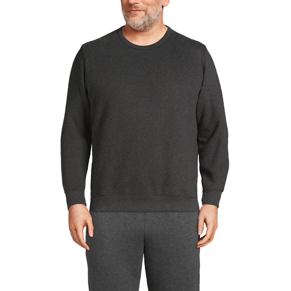 Mens Lands End Serious Sweats Crewneck Sweatshirt Gray Grey Product Image