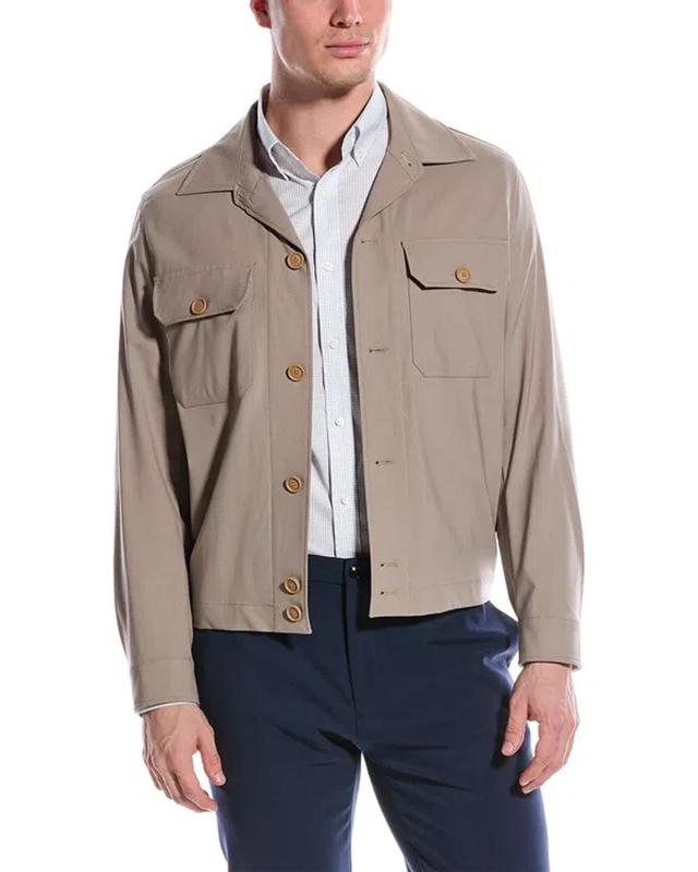 Boss  Wool-blend Jacket In Brown Product Image