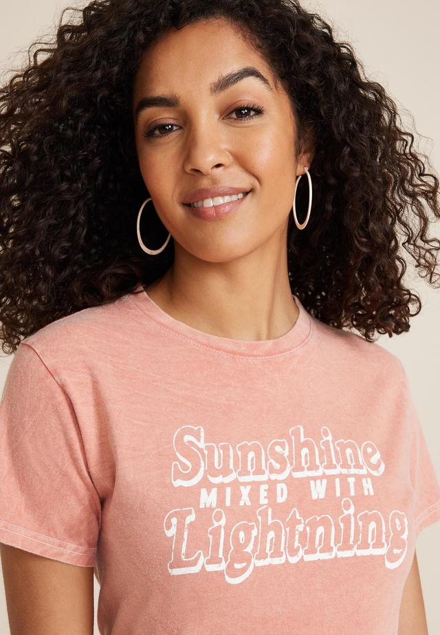 Sunshine Mixed With Lightning Relaxed Fit Graphic Tee Product Image