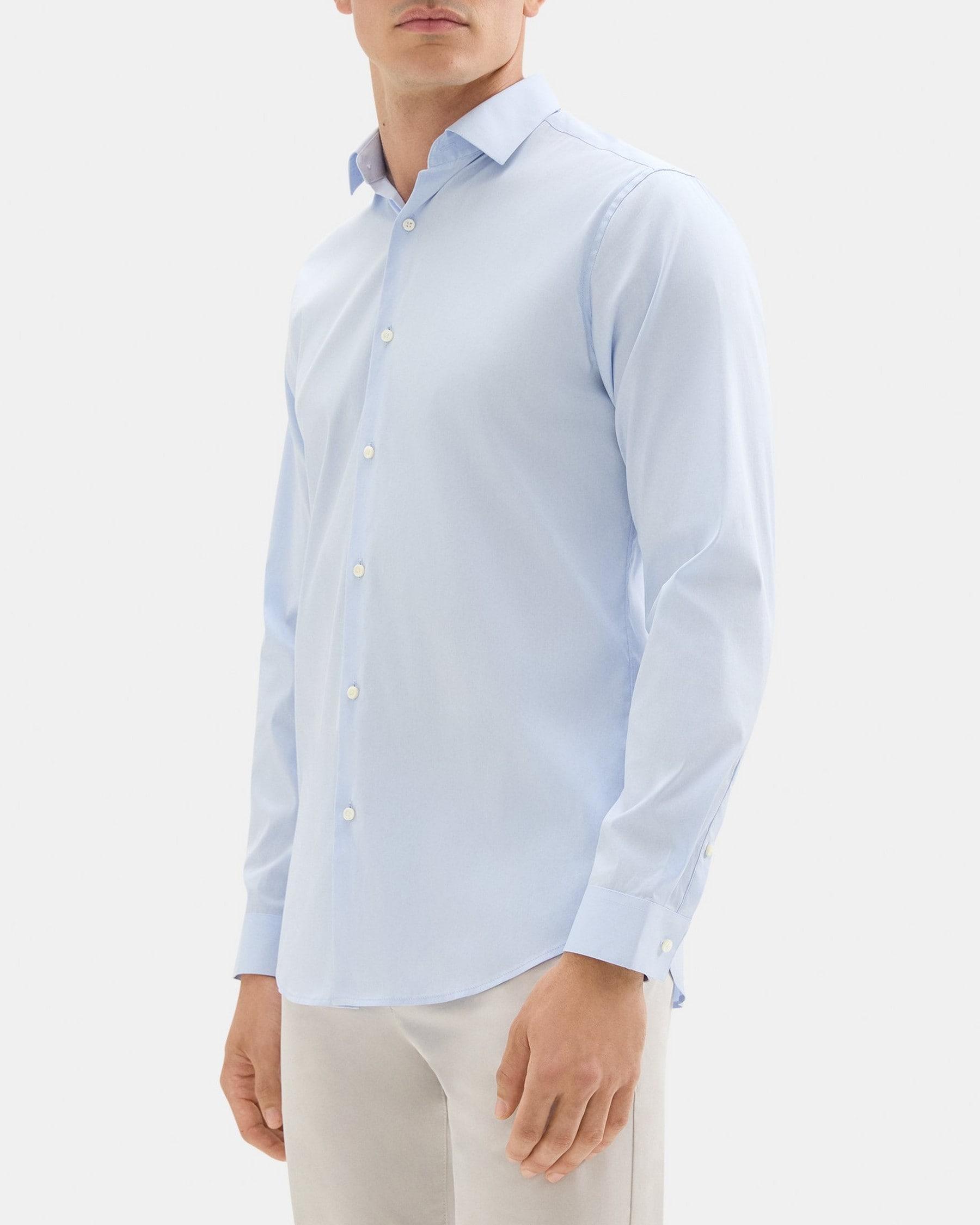 Slim-Fit Shirt in Stretch Cotton-Blend Product Image