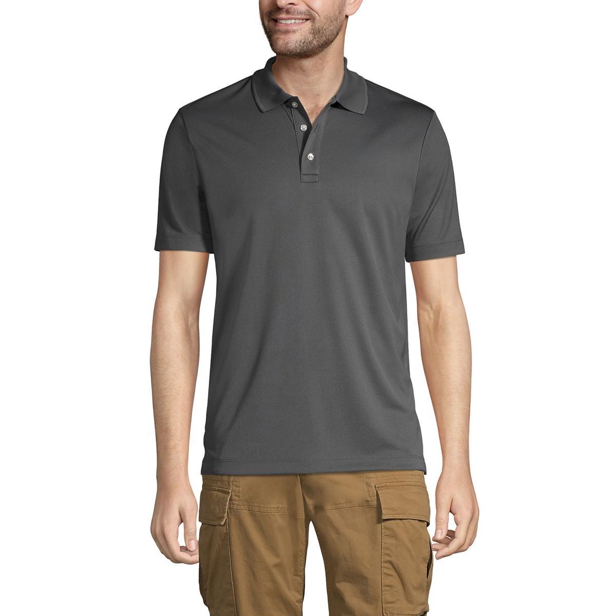 Lands End School Uniform Mens Tall Short Sleeve Solid Active Polo Shirts Product Image