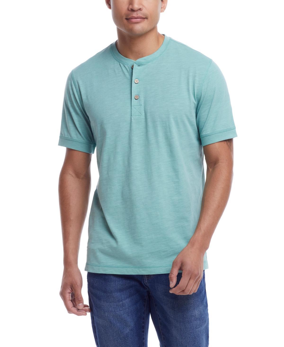 Weatherproof Vintage Mens Short Sleeve Melange Henley Shirt Product Image