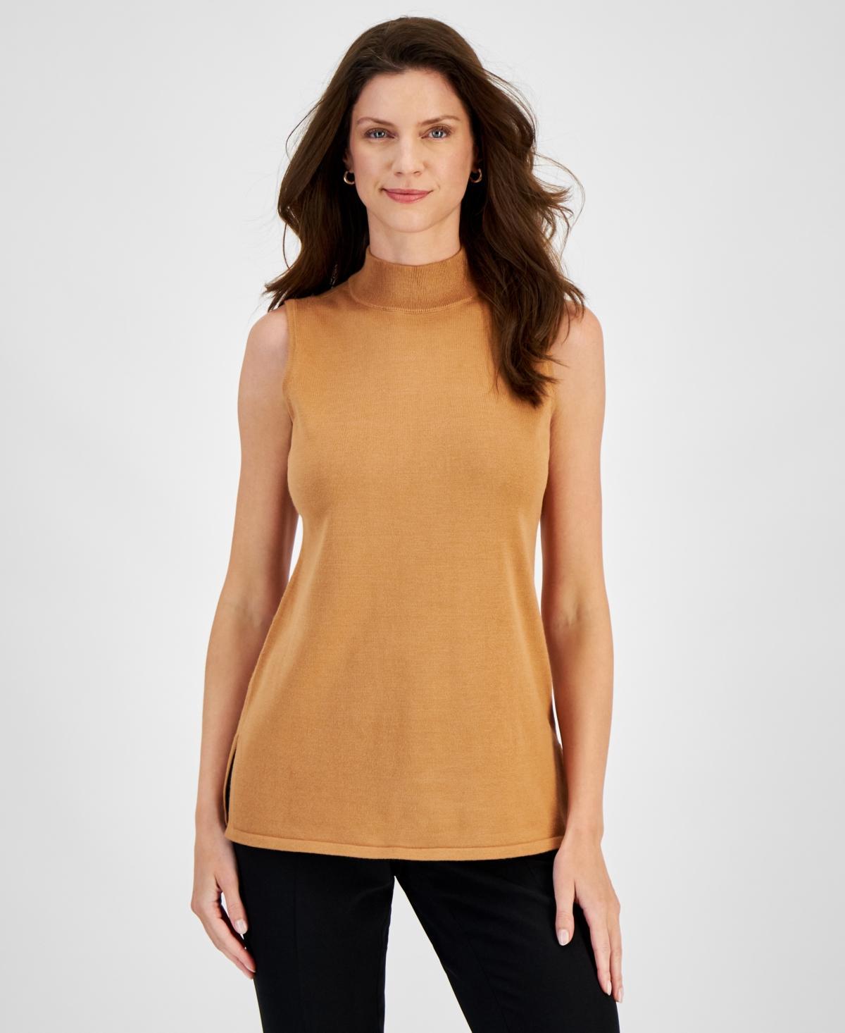 Jm Collection Womens Sleeveless Mock-Turtleneck Sweater, Created for Macys Product Image