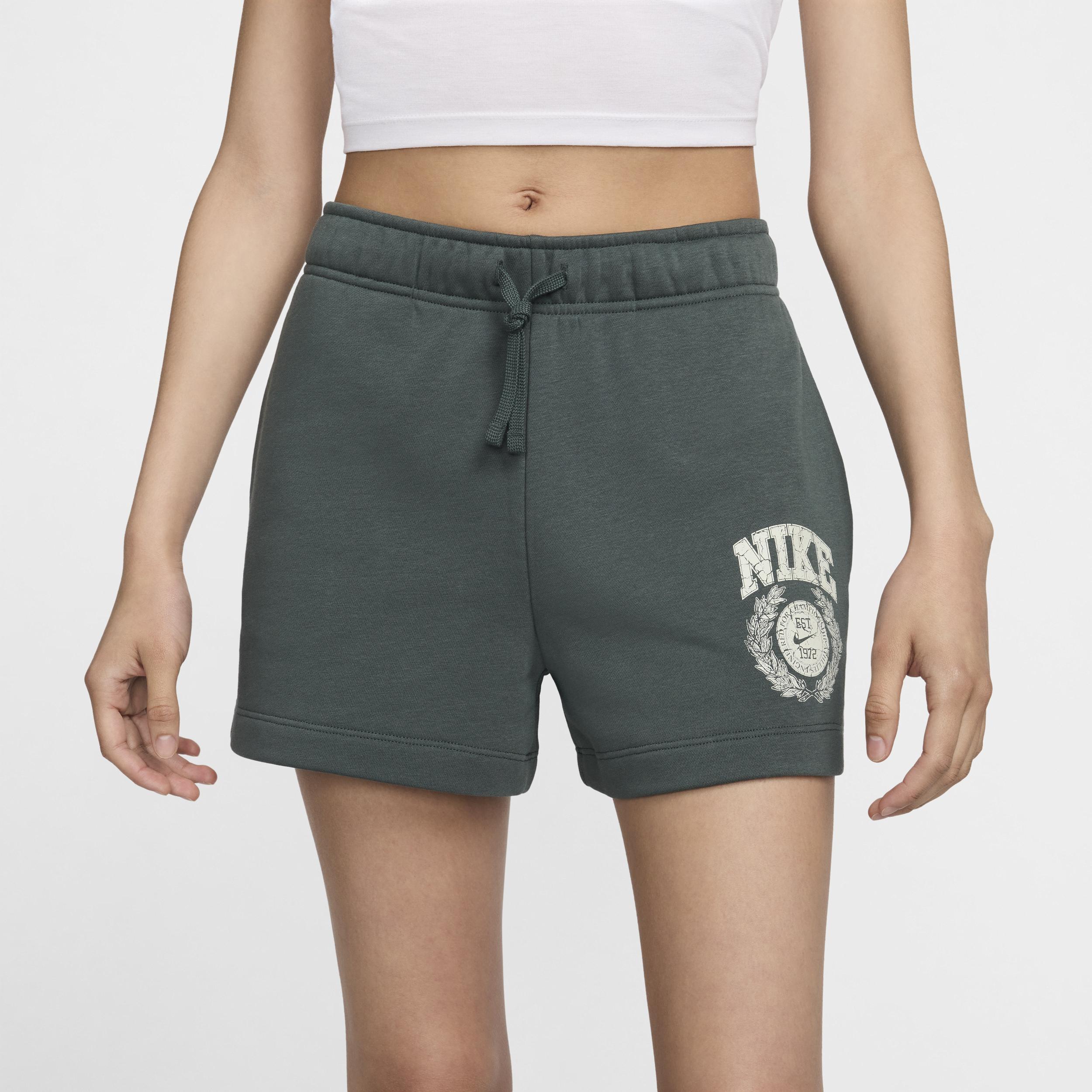 Womens Nike Sportswear Club Fleece Mid-Rise Graphic Shorts Product Image