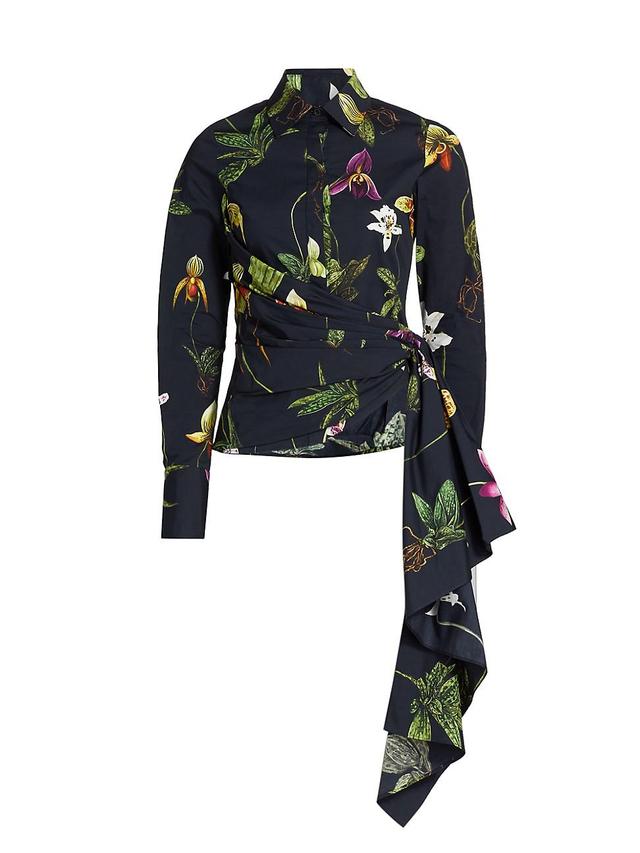 Womens Orchid Draped Shirt Product Image