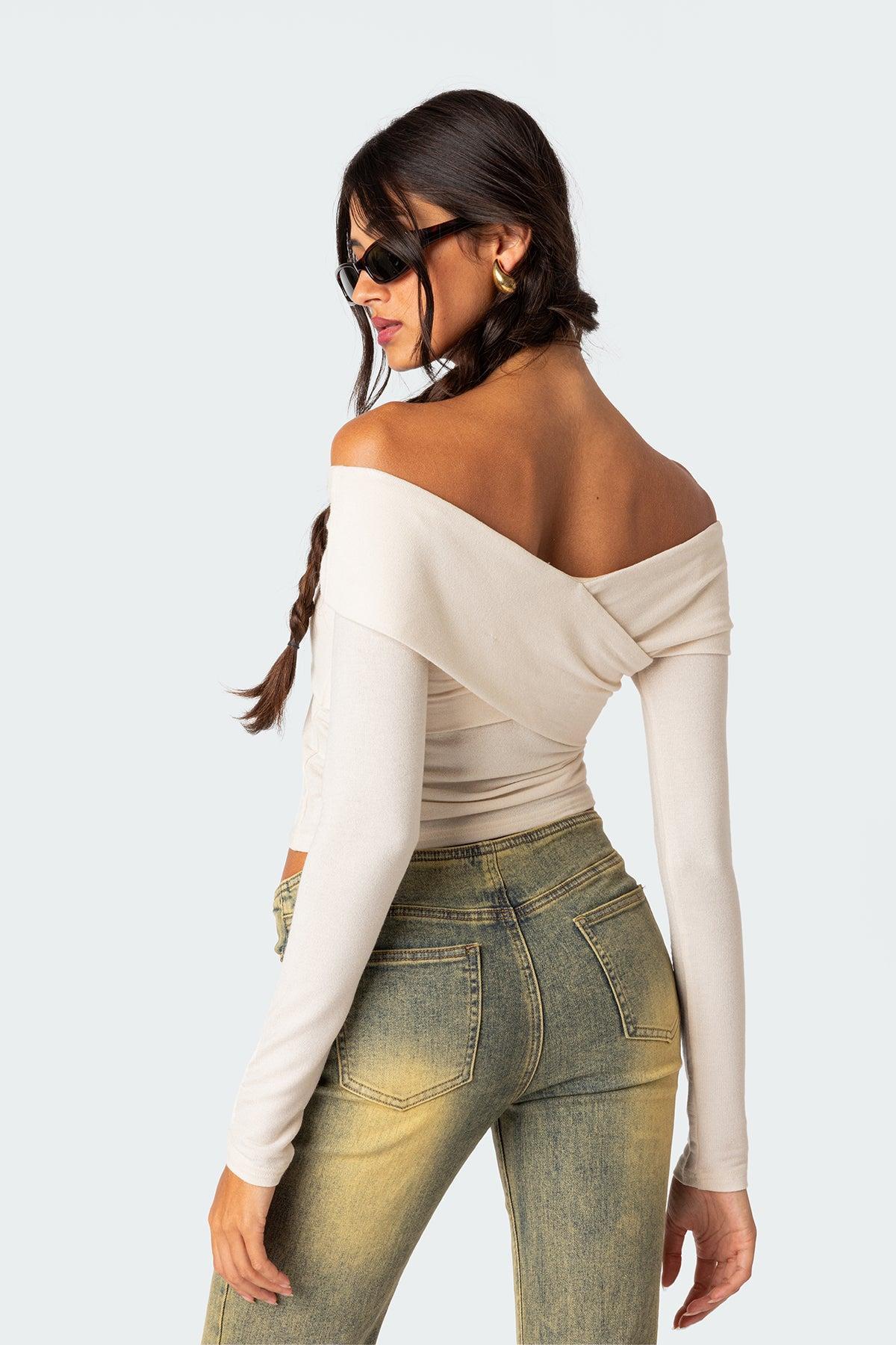 Crossover Off Shoulder Top Product Image