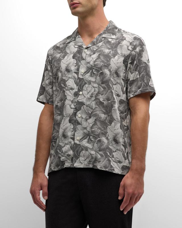 Men's Irving Linear Floral Camp Shirt Product Image