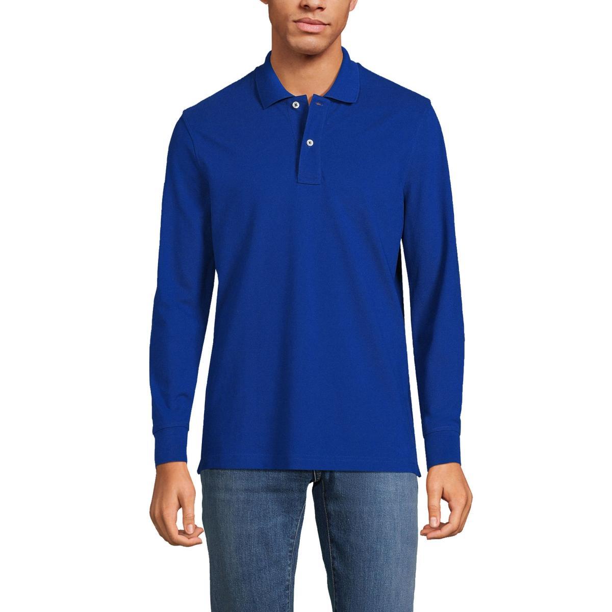 Mens Lands End Comfort First Mesh Polo Blue Product Image