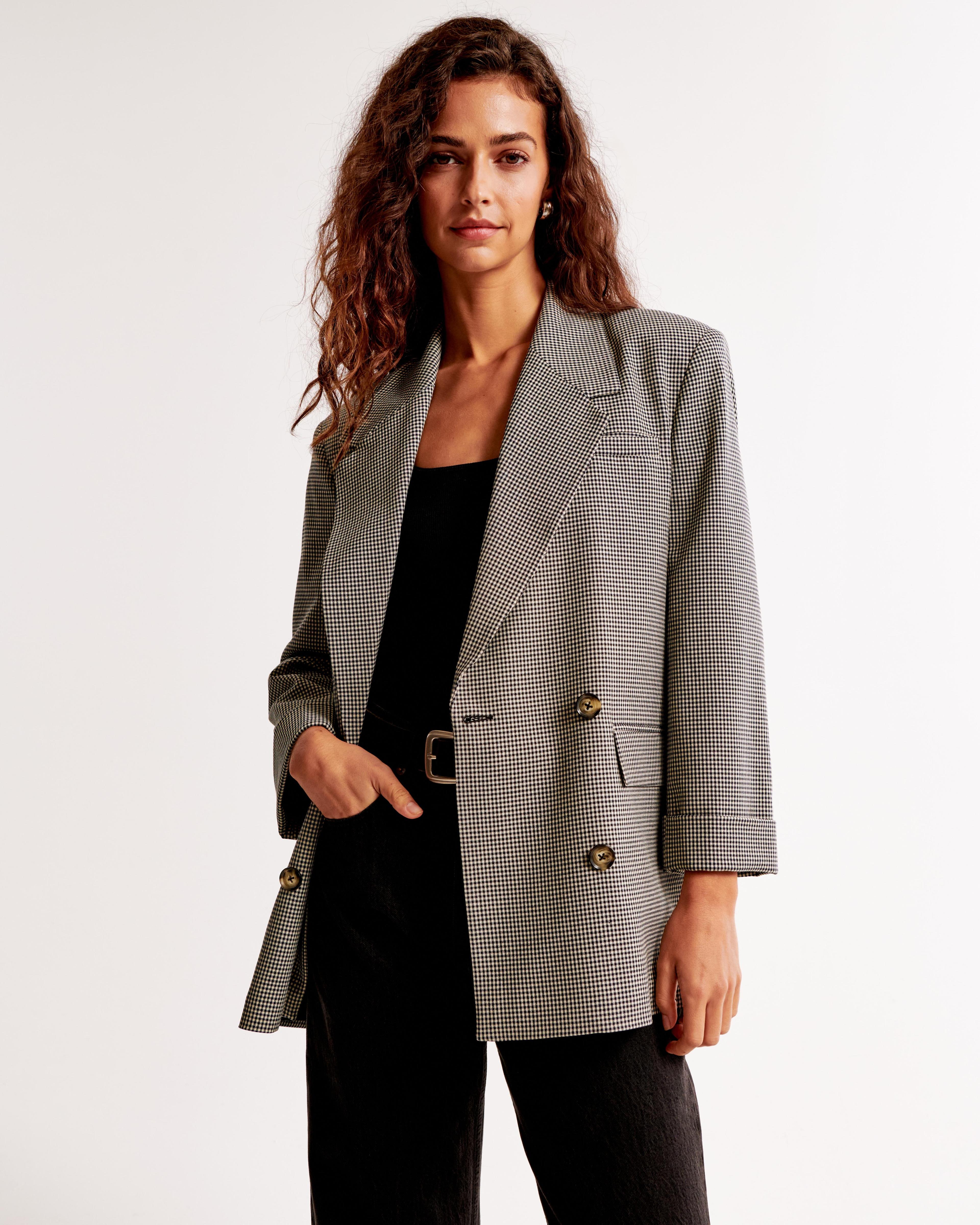 Double-Breasted Slouchy Blazer Product Image