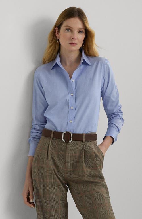 LAUREN RALPH LAUREN Classic Fit Cotton Shirt In Medium Wash Product Image