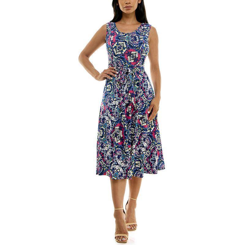 Womens Nina Leonard Print Midi Dress Product Image