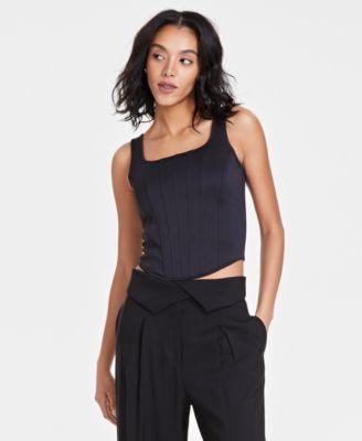 Women's Square-Neck Sleeveless Corset Top, Created for Macy's Product Image