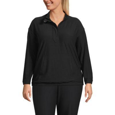 Women's Plus Size Long Sleeve Performance Zip Front Popover Top product image