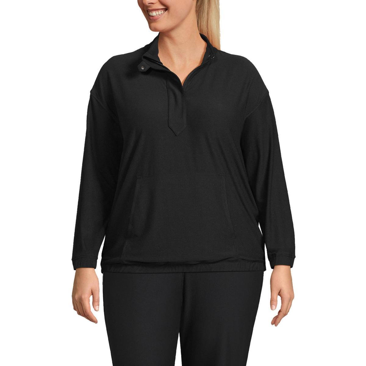 Womens Lands End Performance UPF 50 Quarter Zip Pullover product image